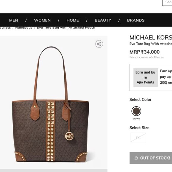 Authentic Michael Kors Eva Tote and Pouch - Picture 11 of 11